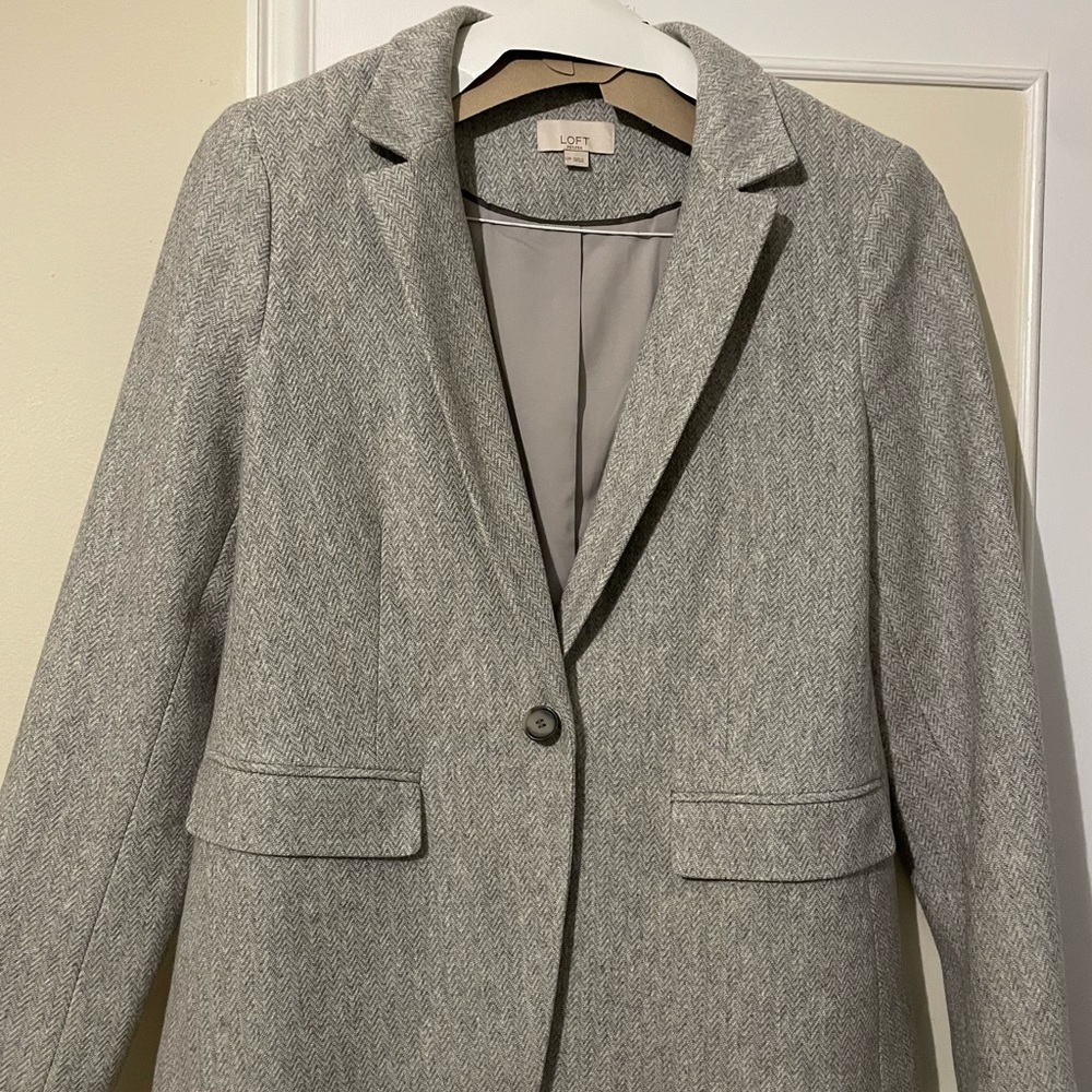 LOFT Women's Light Gray Blazer